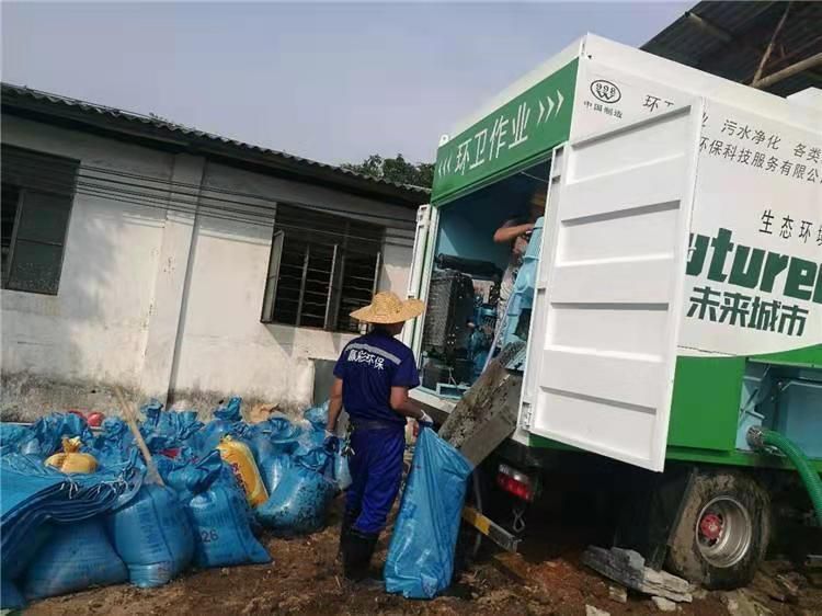 高青工业污泥压干处理